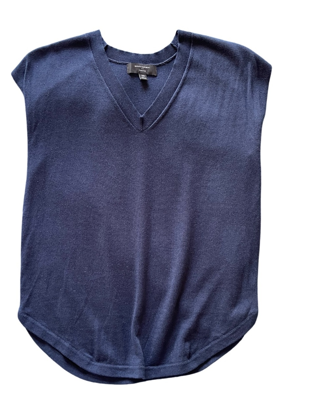 Navy Sleeveless Knit Top